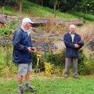 Don Willoughby (left) and a member of the Silcock family- Cambridge Tree Trust